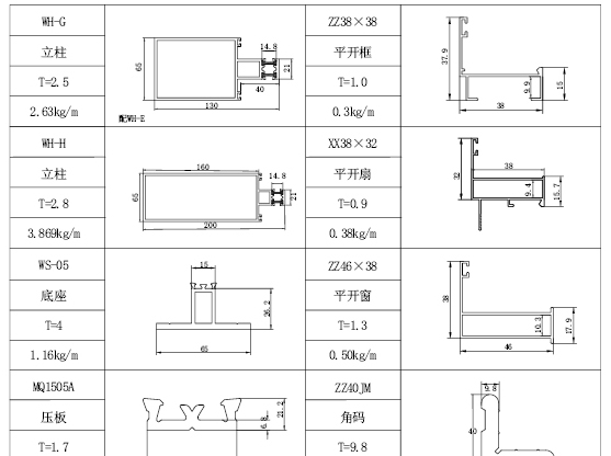 青螺幕墻鋁型材